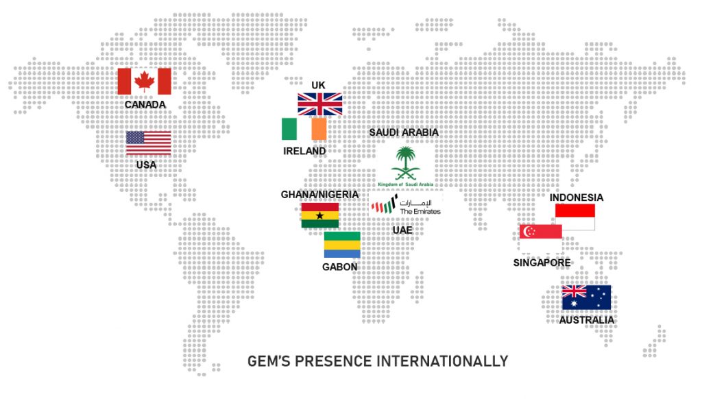 GEM's Presence globally