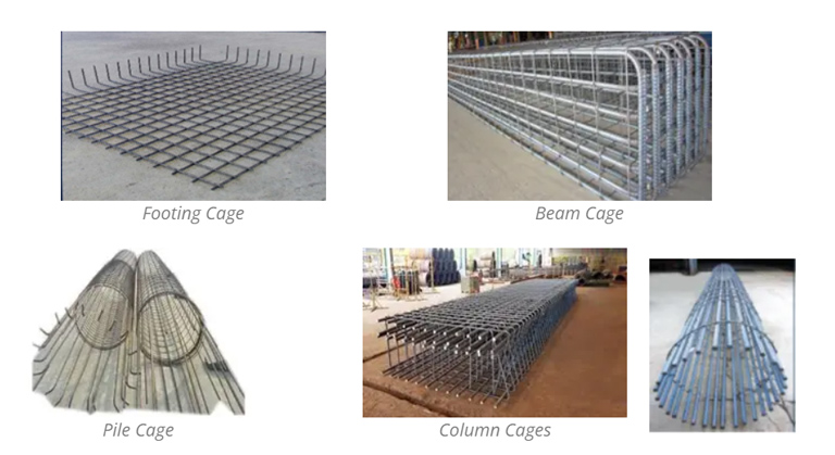 Footing, Beam, Pile, Column Cages