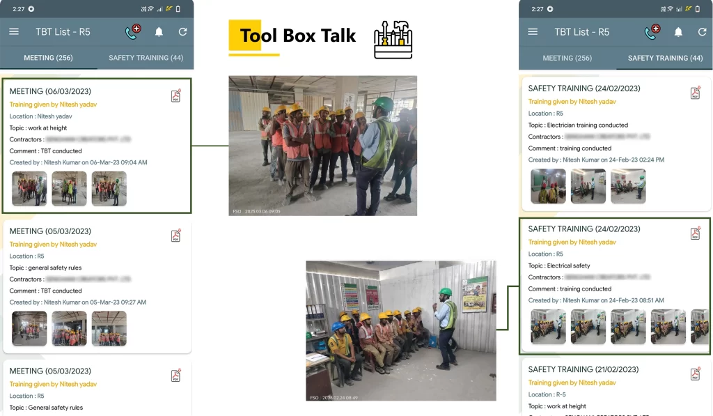 Tool Box Talk Instructions
