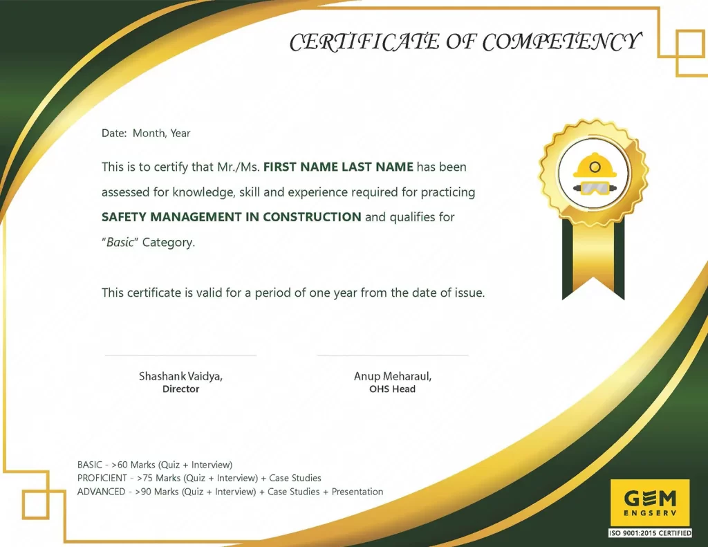 safety skill assessment